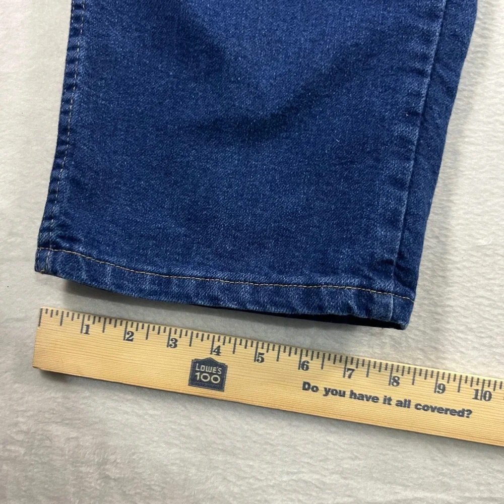 Wrangler Mens‎ Jeans 37x29 Dark Wash Straight Leg Cotton Blend Work Casual